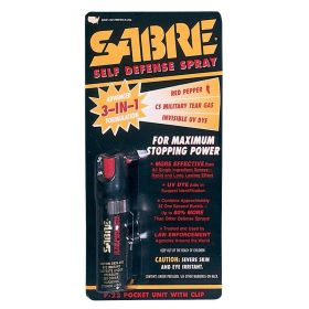 SABRE RED PEPPER SPRAY .79 OZ POCKET UNIT, ADV 3-1