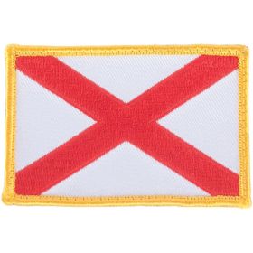 ALABAMA FLAG PATCH - GOLD MERROW BORDER - 6 PACK