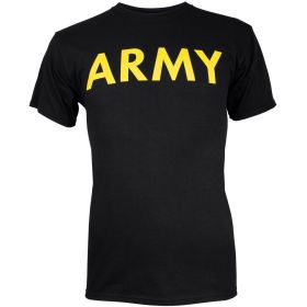 ARMY BLACK T (Option: SHIRT YELLOW IMPRINT  XXXL *DS)