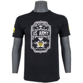 ARMY LABEL T (Option: SHIRT BLACK  XXL)