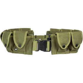 GI STYLE 10 POCKET CANVAS CARTRIDGE BELT (Option: OLIVE DRAB)