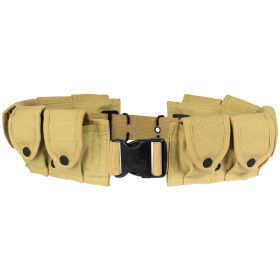 GI STYLE 10 POCKET CANVAS CARTRIDGE BELT (Option: KHAKI)