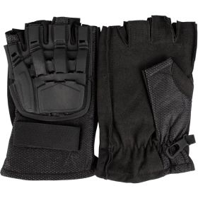 HALF FINGER TACTICAL ENGAGEMENT GLOVE (Option: BLACK L)