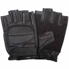 HALF FINGER RAPPELLING  GLOVE (Option: BLACK M)